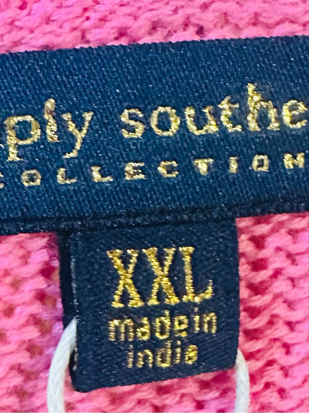 Simply Southern Hot Pink Crewneck with American Flag - Picture 3 of 3